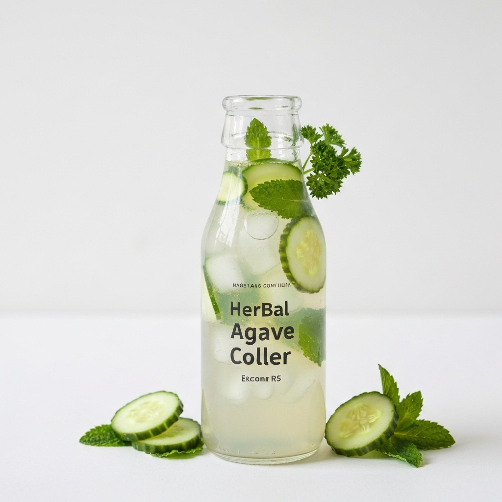 Herbal Agave Cooler agave mocktail with premium ingredients and artisanal presentation